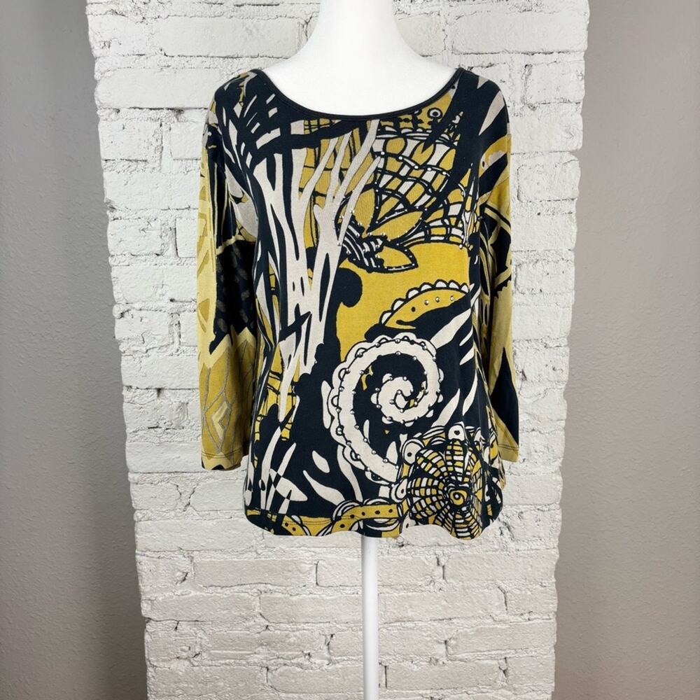 Vintage 90’s Y2K Katina Marie Abstract Grommet Shirt
